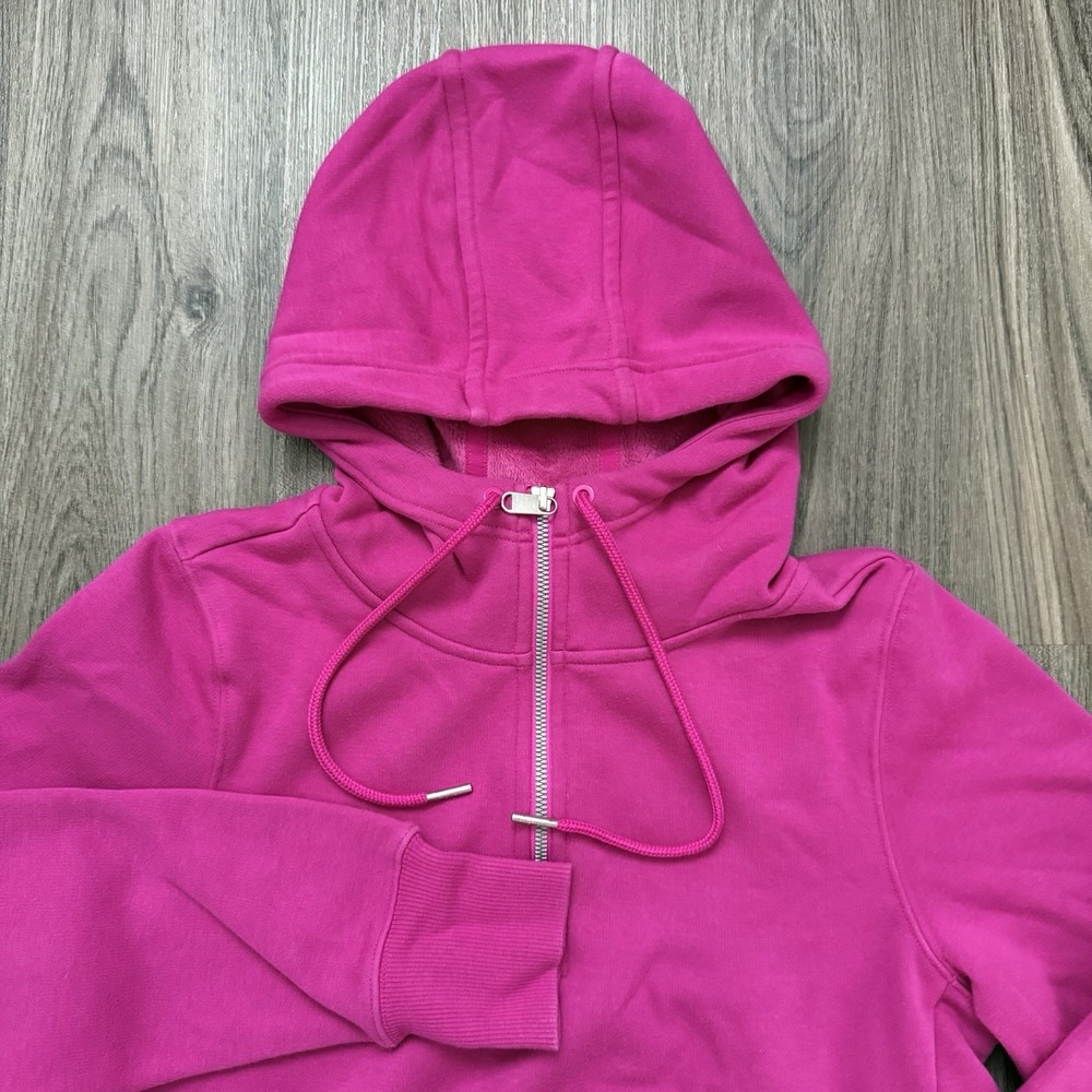 ATHLETA Cozy Karma 1/4 Zip Hoodie Pullover Women's Small Electric Fuchsia 632053